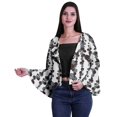 thumbnail image 1 of Moomaya Printed Summer Clothes For Women Front Open Bell Sleeve Short Shrug Cardigan, 1 of 1
