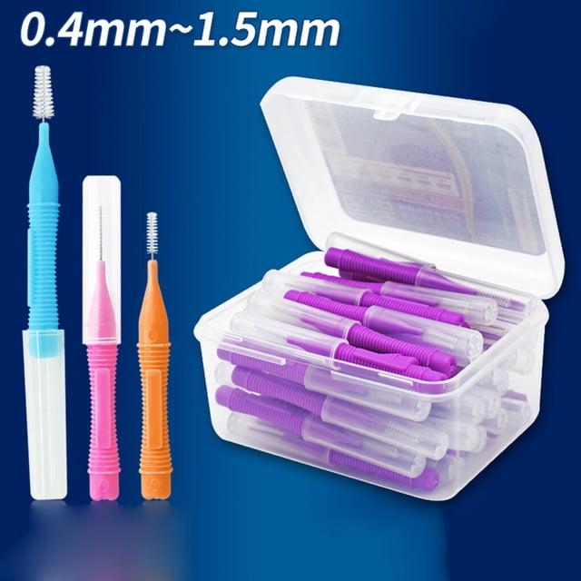 40pcs Interdental Brush Ultra Fine Toothpick Interdental brush Soft Floss Stick Tooth Floss Head Toothpick Cleaning Tool