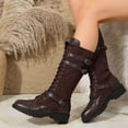 thumbnail image 4 of Styesk Bottes pour Femmes Bottes Mi-Mollet pour Femmes Talon Épais Bout Rond Bottines Bottes de Travail pour Femmes, 4 of 9