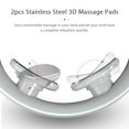 thumbnail image 2 of Dual-Head Neck Massager with 12 Modes & 15 Intensity Levels, 15-Minute Timer, Rechargeable Built-in Lithium Battery, ABS Material, Stainless Steel Pads, USB Charging (White/Blue Optional), 2 of 7
