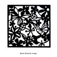 thumbnail image 3 of ZheElen 4piece Lightweight Hanging Divider Screens For Versatile Space Foldable Black Butterflies 1Set, 3 of 6