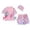 Pink, variant on Aocisk Girls Swimsuit Two Piece Swimwear Scale Design with Ruffle Trim for Swimming Pool and Beach Mermaid Style New Bathing Suit Toddler Purple 5-6 Years