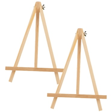 KAKOWELY 2Pcs Decorative Wooden Picture Holder Desktop Painting Holders Desktop Painting Easels,9.45X"X7.09"X7.09"