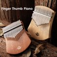 thumbnail image 3 of hluru Piano à Doigt et Pouce à 17 Touches Instrument de Musique Portable en Bois Massif, 3 of 8