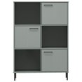 thumbnail image 2 of vidaXL Bookcase with Metal Legs Grey 90x35x128.5 cm Solid Wood OSLO, 2 of 5