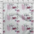 thumbnail image 2 of oneOone Georgette Viscose Pink Fabric Stamps & Direction Compass Travel Craft Projects Decor Fabric Printed By The Yard 42 Inch Wide, 2 of 4