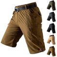 thumbnail image 2 of QATAINLAV Shorts Cargo pour Hommes, Plein Air, Résistants, de Randonnée et de Travail, avec Fermeture Éclair, Multiples Poches, Grande Taille et Taille Forte, Shorts de Golf et de Pêche, Kaki, XXXXXL, Cadeaux pour Hommes pour Anniversaire, 2 of 9