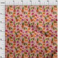 thumbnail image 3 of oneOone Polyester Spandex Peach Fabric Tropical Craft Projects Decor Fabric Printed By The Yard 56 Inch Wide, 3 of 5