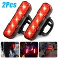 thumbnail image 1 of 2pcs USB Rechargeable LED Bike Tail Light, GRM Bright Bike Tail Lights Rear Bike, 1 of 11