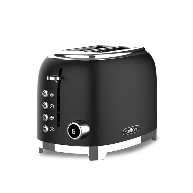 Salton Grille-pain Numérique NuRetro 2 Tranches, Noir Minuit Modèle ET2183BK