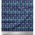 thumbnail image 1 of Soimoi Blue Rayon Fabric Diamond & Triangle Geometric Print Fabric by the Yard 56 Inch Wide, 1 of 2