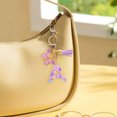thumbnail image 4 of TopLLC Tools&Home Improvement Initial Letter Keychains For Women Tassel Purple Cute Car Keychain For Wallet Backpack Bag A chopper, 4 of 4