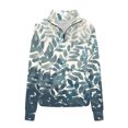 thumbnail image 5 of 50 % de Rabais Liquidation Chandail en Molleton Surdimensionné pour Femmes 2023 Mode Automne Hiver Imprimé Feuille Décontracté Sports Col Rond Survêtements Manches Longues Col à Revers Fermeture Éclair Chandails à Capuchon, 5 of 5