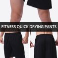 thumbnail image 1 of Becaristey Polyester Men Basketball Pant Portable Replacement Solid Color Breathable Sports Running Exercising Short Clothing Black XXL, 1 of 3