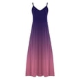 thumbnail image 4 of Ovzne Robes pour Femmes Robe d'Été Robes d'Été pour Femmes Imprimé Sans Manches Col Rond Robe Décontractée Robes Robe de Vacances Imprimée Liquidation, 4 of 5