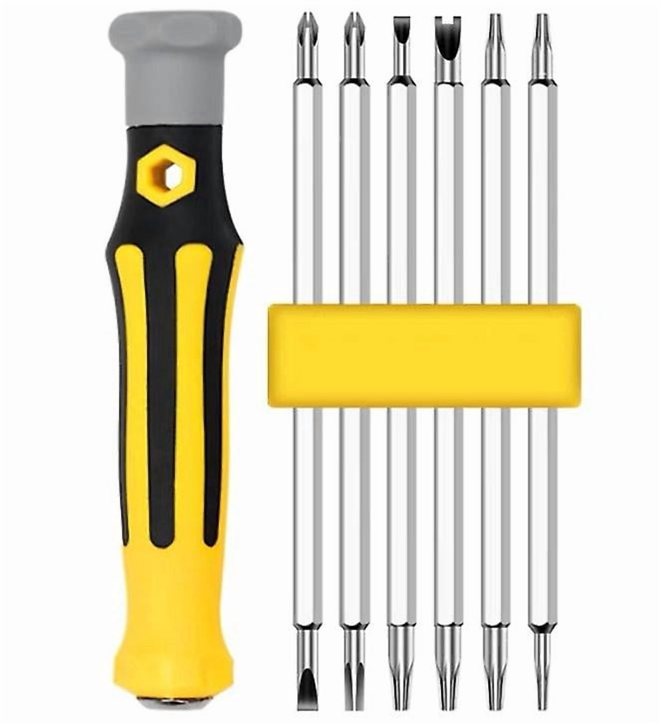 Screwdriver Set, Screwdriver Household Combination Set, Small Screwdriver Set Suitable for All Kinds of Small Household Appliances(1set, yellow)