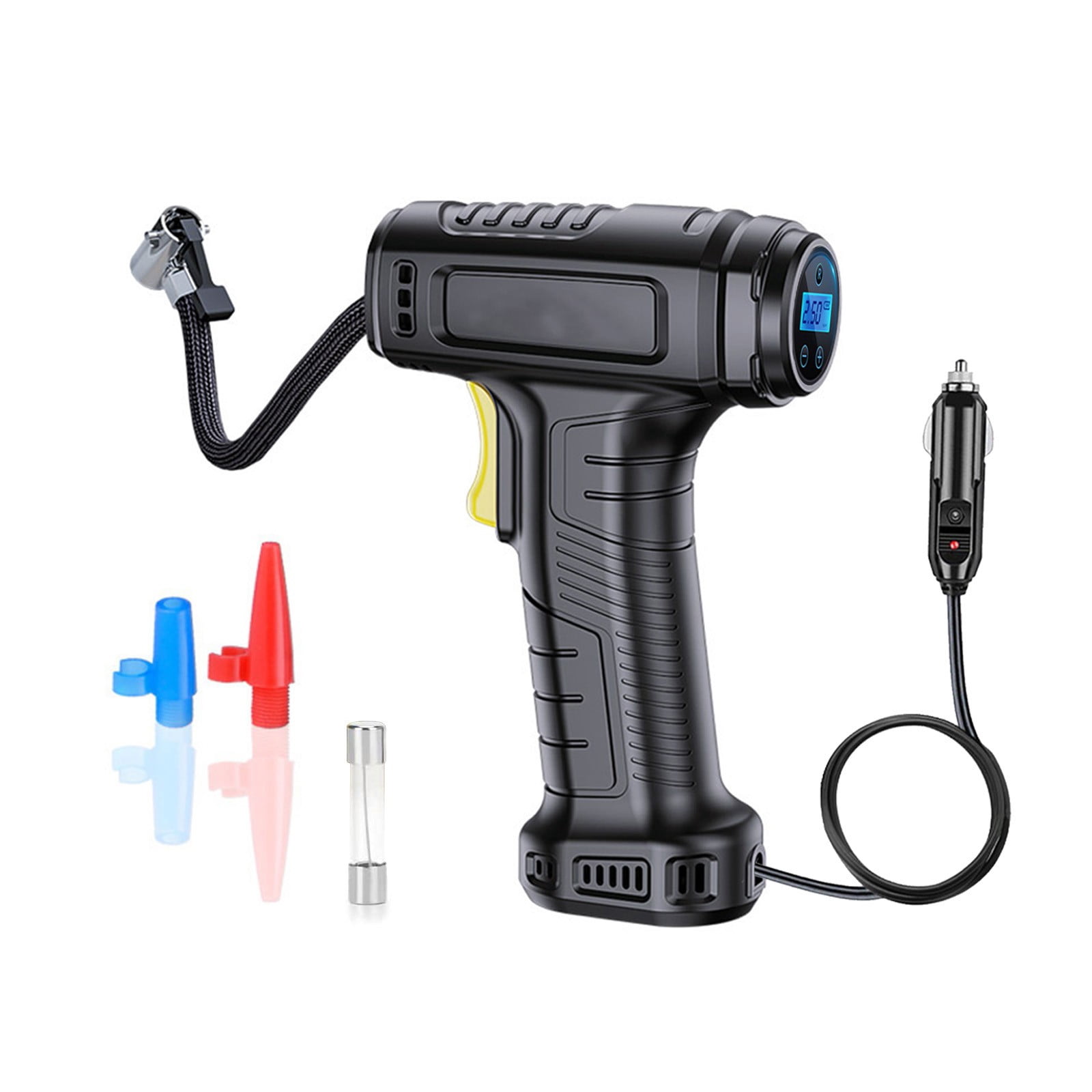Rbaofujie 150psi Tire Inflator Portable A-Ir Compressor A-Ir Pump for Car Tires 12v Auto Tire Pump with Digital Pressure Gauge with Emergency Led Light