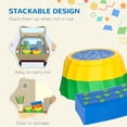 thumbnail image 4 of Outsunny 8pcs Kids Balance Beam, Balance Bridge With Non-slip Surface & Bottom, Stackable Stepping Stones for Toddler, Strength Coordination Training, Multicoloured, 4 of 9