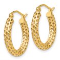thumbnail image 2 of 14k Yellow Gold Mesh Hoop Earrings Round, 2 of 7