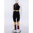 thumbnail image 4 of Freebily Kids Girls Shiny Metallic Gymnastic Unitard Sleeveless Bodysuit for Training and Performance Colorful 12, 4 of 8