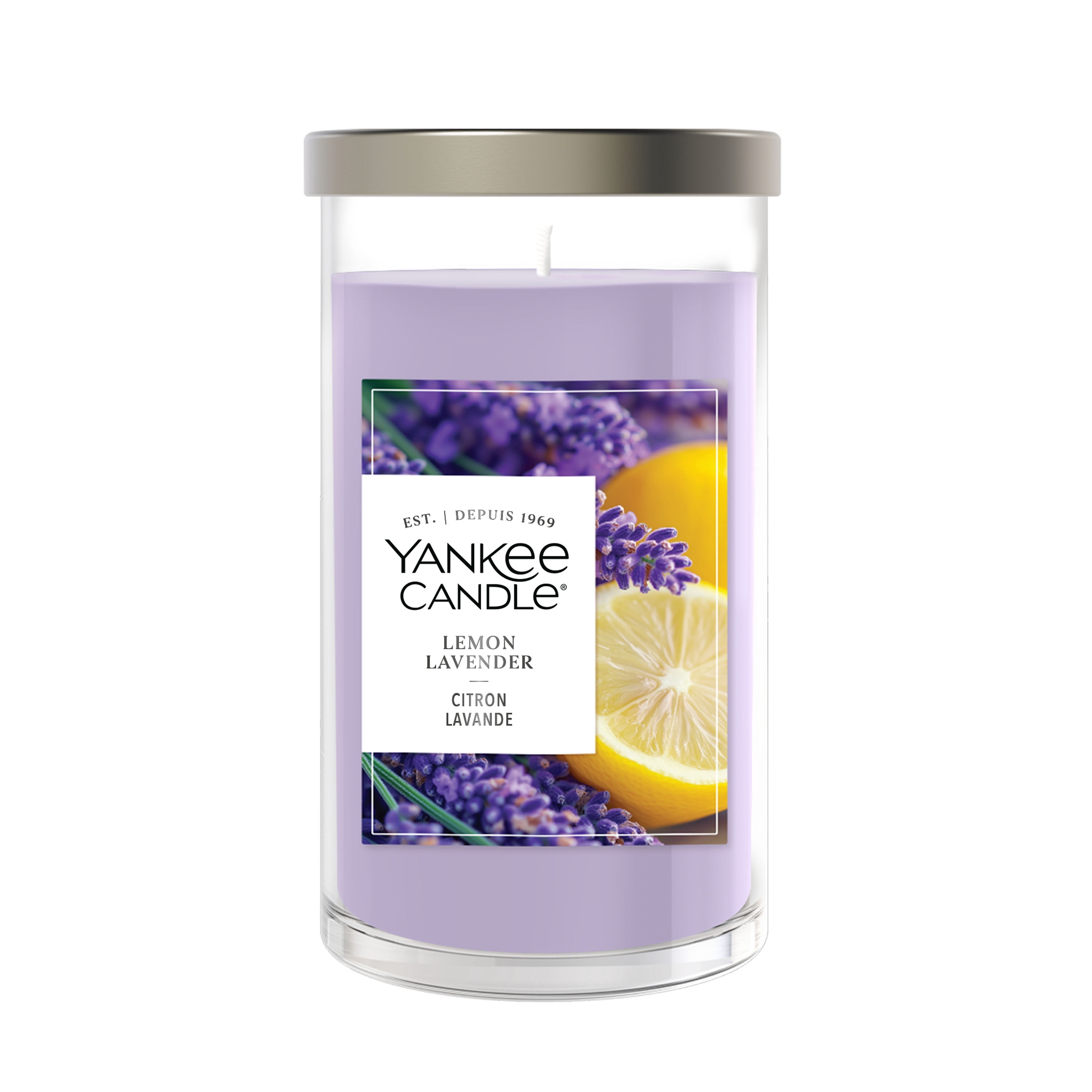 Yankee Candle Medium Perfect Pillar Candle, Lemon Lavender – Scented with up to 115 Hours of Burn Time, Premium Plant Wax Blend for Consistent Long Lasting Scent from First to Last Burn