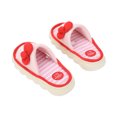 thumbnail image 4 of Hello Kitty 3D Character Face Art Women's Pink & White Striped Open-Toed Slide Slippers - Large, 4 of 7