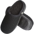 thumbnail image 1 of Pupeez Roxoni Boys Slippers, Slipper with Memory Foam Suede Moccasin Black, 1 of 6