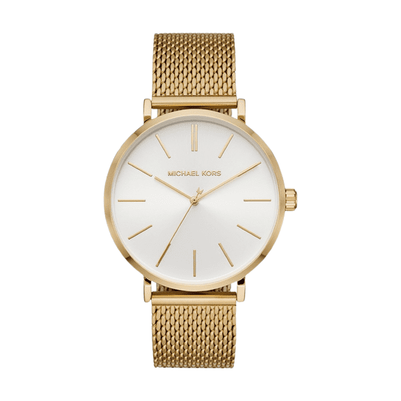 Michael Kors Montre Chronographe pour Homme à Mailles en Acier Inoxydable Ton Or 42 mm Quartz - MK7150