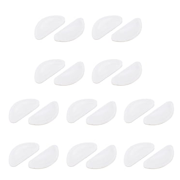 Visland 10 Paires de Coussinets de Nez Antidérapants pour Lunettes avec Endos Super Collant Silicone Souple Adhésif Lunettes de Vue Lunettes de Soleil Lunettes de Lecture Coussinets de Nez