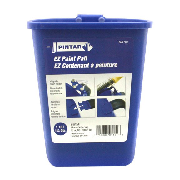 Pintar Manufacturing Corp. Seau à peinture en plastique EZ – capacité de 1,18 L (1 1/4 pte)
