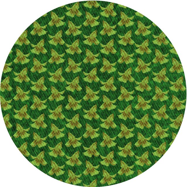 Ahgly Company Tapis d'Intérieur Lavables en Machine, Ronds, Transitionnels, Vert Émeraude Profond, Ronds de 4 Pi