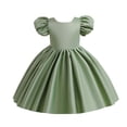 thumbnail image 1 of MIASHUI Robes de Demoiselle d'Honneur Manches à Volants Robe de Princesse Petites/grandes Filles Robe de Bal de Fête de Mariage, Vert, 7-8 Ans, 1 of 9