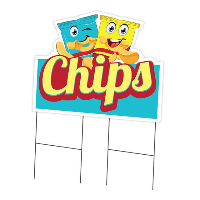 SignMission C-DC-2436-Chips19 24 x 36 Po Signe & Pieu de Jardin - Jetons
