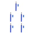 thumbnail image 2 of Ruiboury Premium Golf Club Iron Groove Sharpener Effective Cleaning Tool Blue 11x1.2cm 5Set, 2 of 6