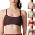 thumbnail image 1 of Jovati Sports Bra for Women, U-Neck Design with Dry-Fit Fabric, Double Support, Tailored Fit, 82% Nylon 18% Spandex Blend, Beige Mint Green Red Coffee Gray, 1 of 5