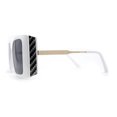 thumbnail image 4 of Womens Oversized Rectangle Butterfly Fashion Designer Sunglasses White Black, 4 of 4