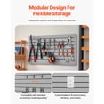 thumbnail image 4 of KFFKFF Slat Wall Paneling, 2 x 4 ft, PVC Garage Slatwall with Modular Design, Grey Slat Wall Easy-to-Install Adjustable Slatwall Panel with Coupling Structure & DIY Cutting, 4 of 9