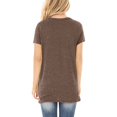 thumbnail image 4 of Pompotops T-shirt à Manches Courtes Col en V Uni pour Femmes Blouse Ample, 4 of 6