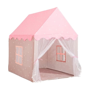 Bunblic Kids Play Tent Playhouse Tent Indoor Outdoor Tent Child Room Decoration Girls Castle Tent Princess Tent for Toddlers Children Pink