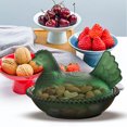 thumbnail image 4 of Small Glass Jars with Lids Glass Chicken Candy Tray with Lid Rural Candy Bowl for Snacks and Treats, 4 of 7