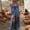 Blue, variant on Fznquz Casual Dresses for Women Vintage Cowgirl Linen Blue High Low Ruffle Hem Western Maxi Dress Women