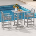 thumbnail image 4 of Costway Patio Adirondack Bar Chairs Set of 2 with Wide Armrests & Footrest Backrest Gray, 4 of 8