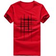 thumbnail image 1 of Mefallenssiah T-Shirt à Manches Courtes pour Homme Mode Été Imprimé T-Shirts Chemise à Manches Courtes T-Shirt Blouse Décontractée Haut Rouge, 1 of 3