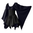 thumbnail image 2 of Gspmoly Robe pour Femmes, Costumes pour Femmes Gothiques à Manches Longues, Robes Corset à Manches Longues, Robe à Col Rond Longueur Genou, Robes de Soirée pour Femmes, Cadeaux de Vacances, 2 of 5