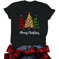thumbnail image 2 of Jsaierl T-Shirts de Noël pour Femmes Mignons à Imprimé d'Arbre de Noël T-Shirts Décontractés à Col Rond Tunique Tenues de Festival Manches Courtes Hauts Cadeaux, 2 of 3