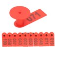 thumbnail image 1 of Ear Tag Label, Frost-resistant Numbered Ear Tag, Cold-resistant Livestock Accessory For Sheep Breeding Stocks Livestock Meat Quarantine Red, 1 of 8