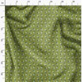 thumbnail image 3 of Soimoi Green Rayon Fabric Shells Ocean Printed Craft Fabric by the Yard 42 Inch Wide, 3 of 6
