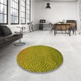 thumbnail image 4 of Ahgly Company Tapis Rond Lavable en Machine Intérieur Transitionnel Brun Bronze Foncé, 7 Pieds Rond, 4 of 7