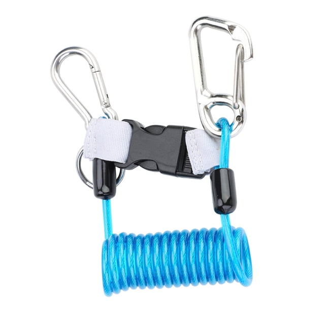 Diving Coil, Emergency Lanyard Keep Diving Anti lost Spring Coil Lanyard with Quick Release for Safety Emergency Tool