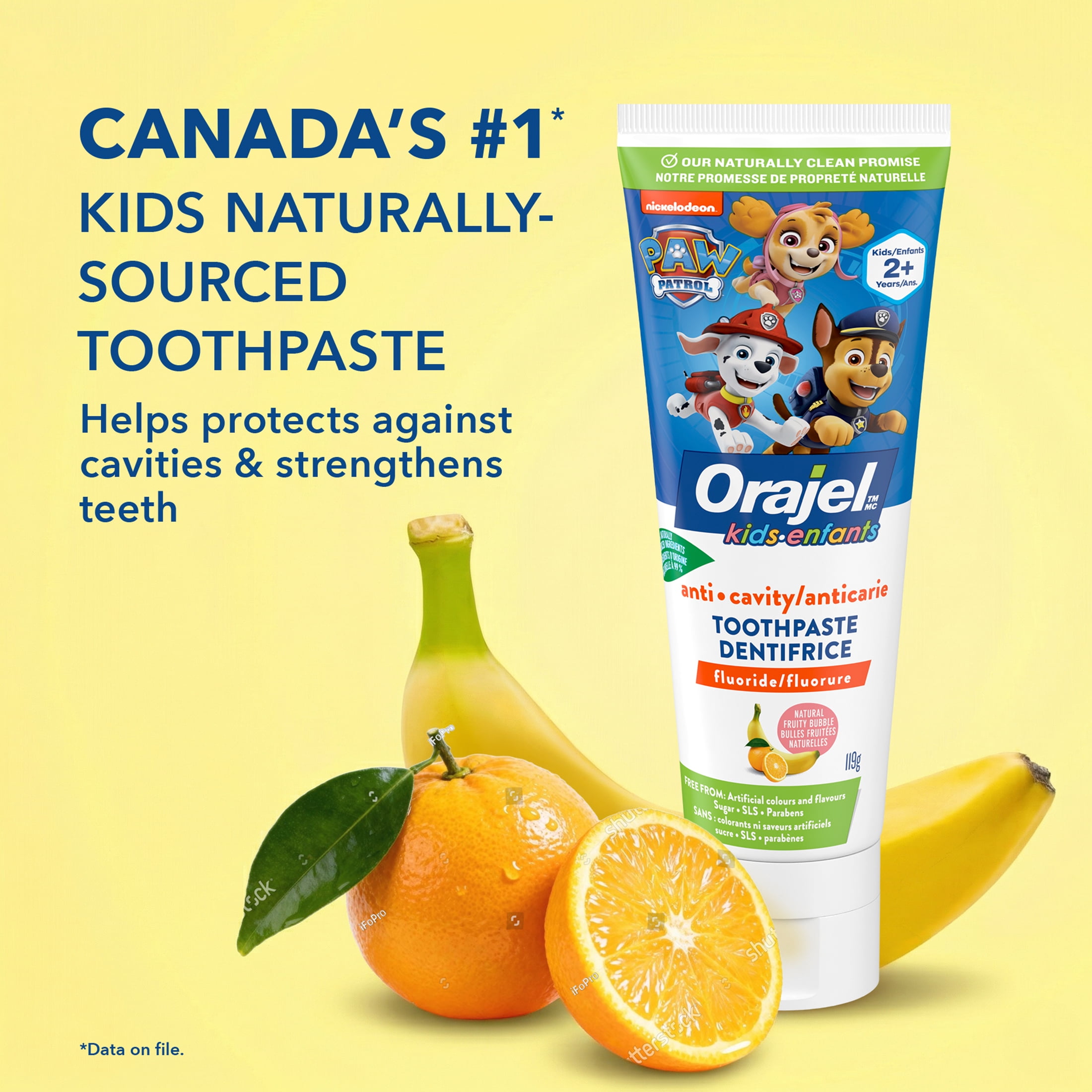 Dentifrice anticarie au fluorure Paw Patrol Orajel Enfants